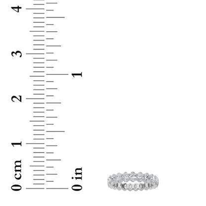 2.4CTW Oval Shaped Lab Grown Diamond Split Prong Eternity Ring in 14K Gold (F/VS)