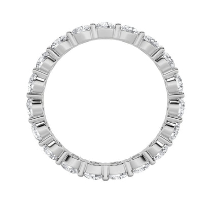 3.15CTW Round Shaped Lab Grown Diamond Split Prong Eternity Ring in 14K Gold (F/VS)