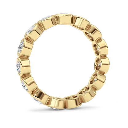 1.5CTW Round Shaped Lab Grown Diamond (F/VS) Eternity Band Ring in 14K Gold