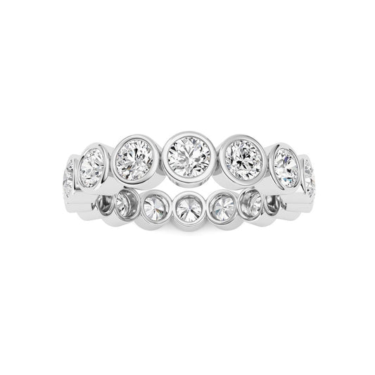 1.6CTW Round Shaped Lab Grown Diamond (F/VS) Eternity Band Ring in 14K Gold
