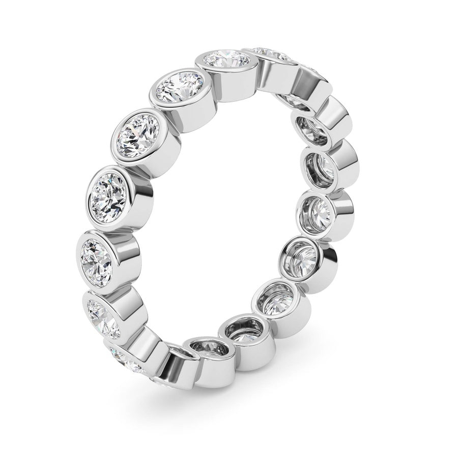 1.8CTW Round Shaped Lab Grown Diamond (F/VS) Eternity Band Ring in 14K Gold
