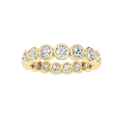 1.8CTW Round Shaped Lab Grown Diamond (F/VS) Eternity Band Ring in 14K Gold