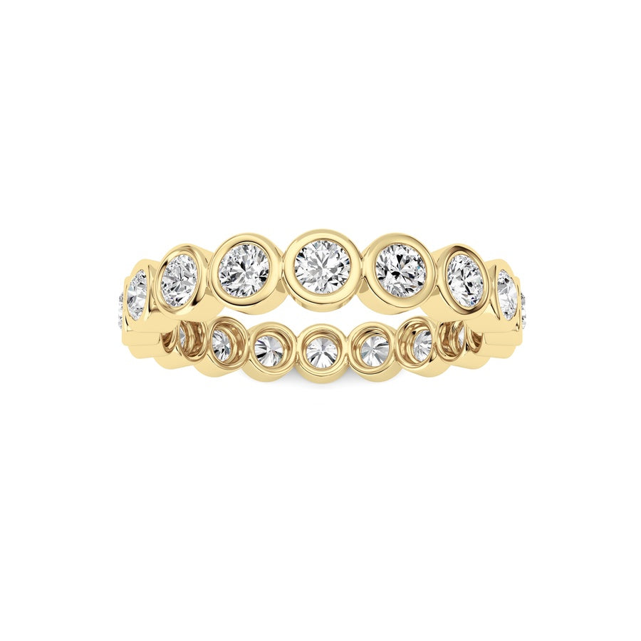 1.8CTW Round Shaped Lab Grown Diamond (F/VS) Eternity Band Ring in 14K Gold