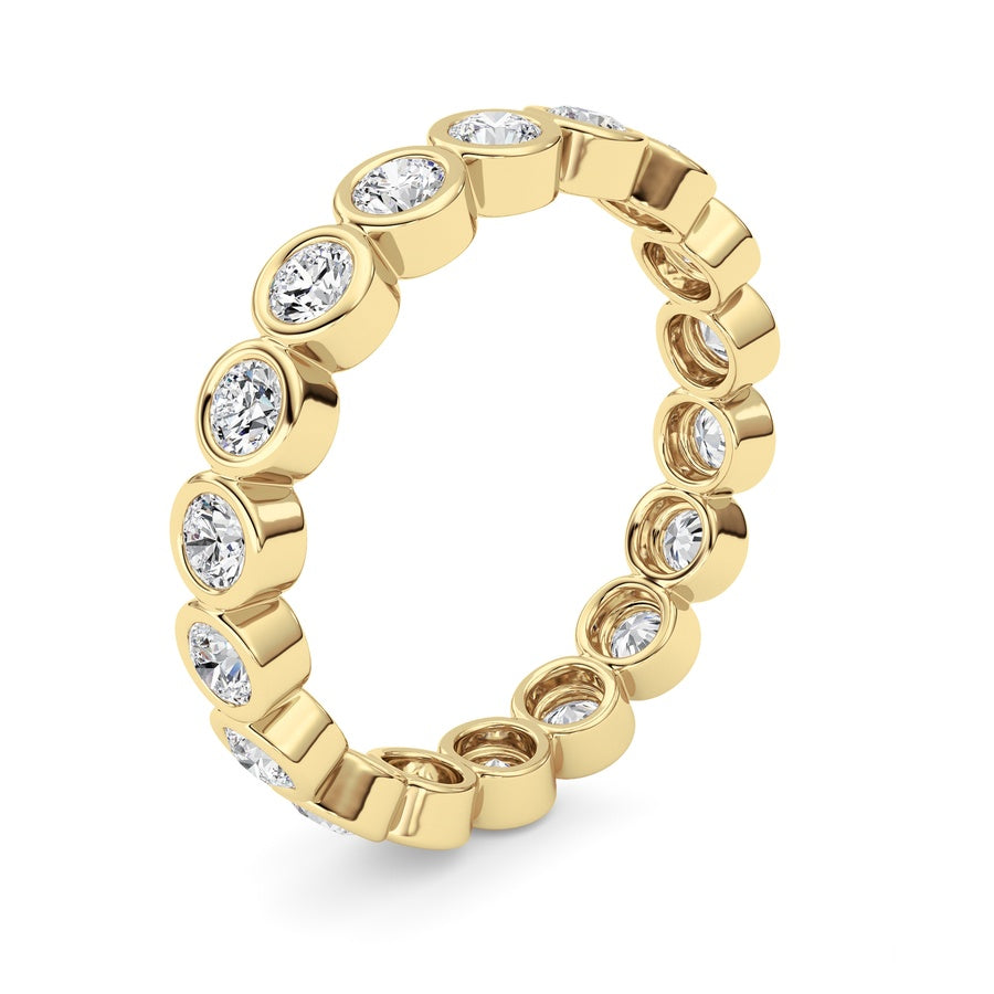 1.8CTW Round Shaped Lab Grown Diamond (F/VS) Eternity Band Ring in 14K Gold
