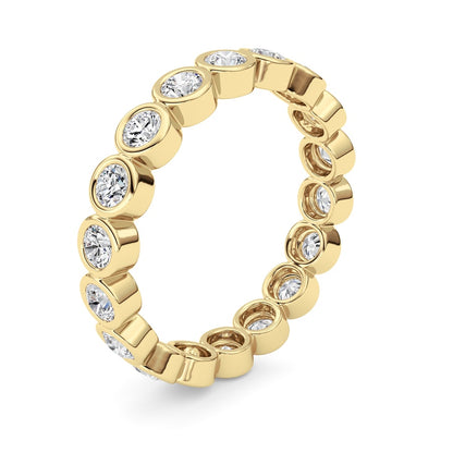 1.8CTW Round Shaped Lab Grown Diamond (F/VS) Eternity Band Ring in 14K Gold