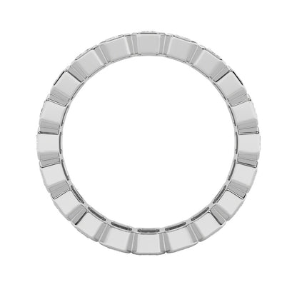 2.5CTW Emerald Shaped Lab Grown Diamond (F/VS) Eternity Band Ring in 14K Gold