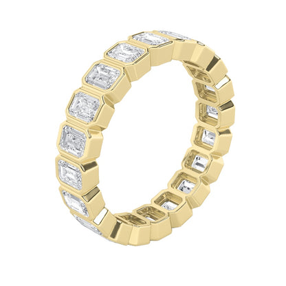 2.5CTW Emerald Shaped Lab Grown Diamond (F/VS) Eternity Band Ring in 14K Gold