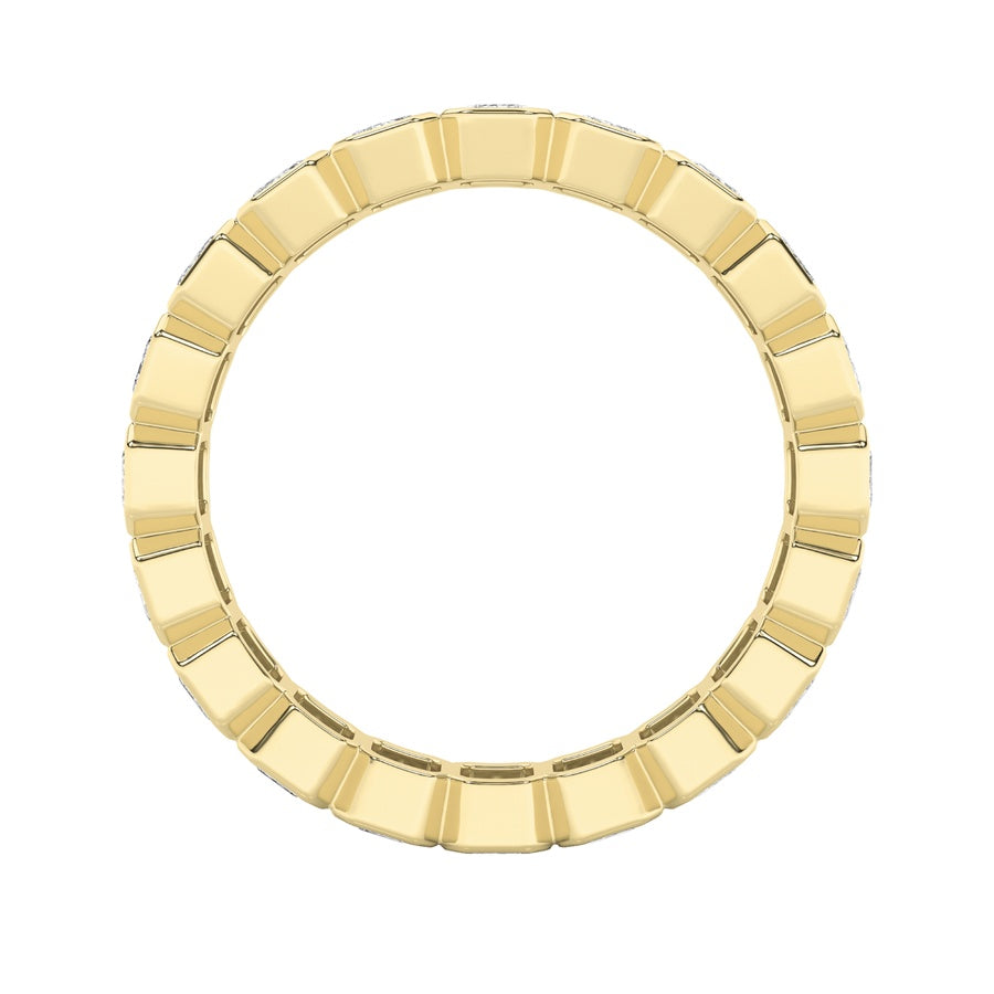 2.5CTW Emerald Shaped Lab Grown Diamond (F/VS) Eternity Band Ring in 14K Gold
