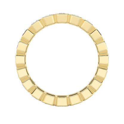 2.5CTW Emerald Shaped Lab Grown Diamond (F/VS) Eternity Band Ring in 14K Gold