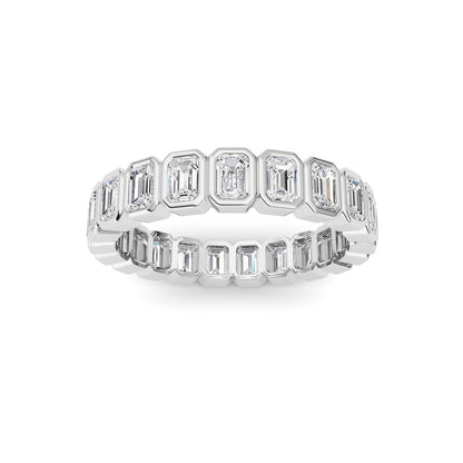 2.6CTW Emerald Shaped Lab Grown Diamond (F/VS) Eternity Band Ring in 14K Gold