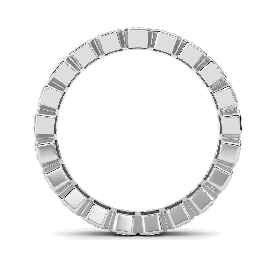 2.6CTW Emerald Shaped Lab Grown Diamond (F/VS) Eternity Band Ring in 14K Gold