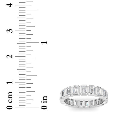 2.6CTW Emerald Shaped Lab Grown Diamond (F/VS) Eternity Band Ring in 14K Gold