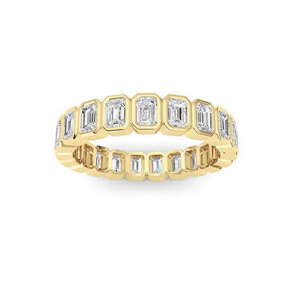 2.6CTW Emerald Shaped Lab Grown Diamond (F/VS) Eternity Band Ring in 14K Gold