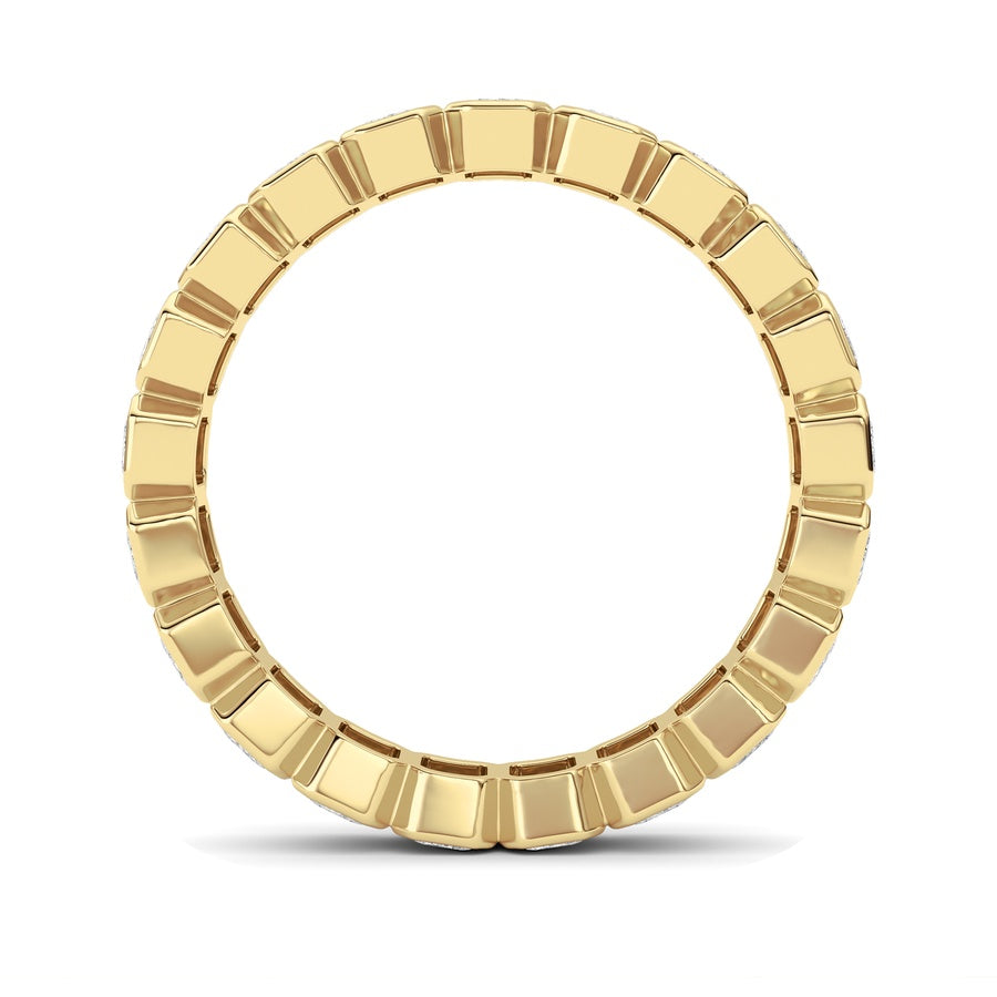 2.6CTW Emerald Shaped Lab Grown Diamond (F/VS) Eternity Band Ring in 14K Gold