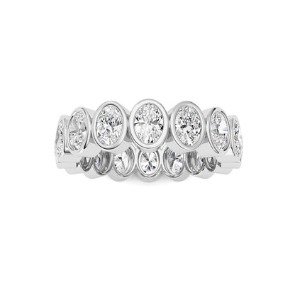 2CTW Oval Shaped Lab Grown Diamond (F/VS) Eternity Band Ring in 14K Gold