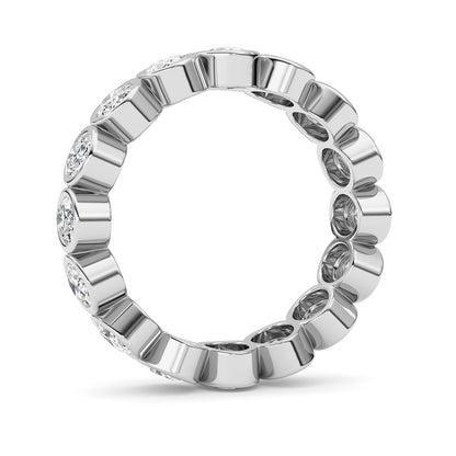 2CTW Oval Shaped Lab Grown Diamond (F/VS) Eternity Band Ring in 14K Gold