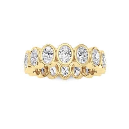 2CTW Oval Shaped Lab Grown Diamond (F/VS) Eternity Band Ring in 14K Gold