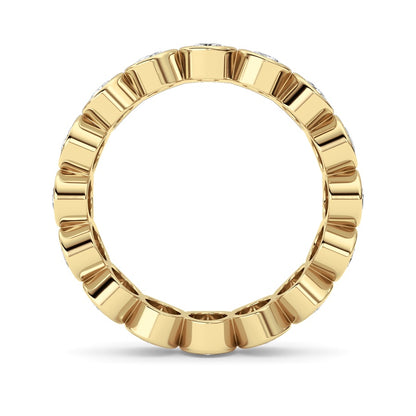 2CTW Oval Shaped Lab Grown Diamond (F/VS) Eternity Band Ring in 14K Gold