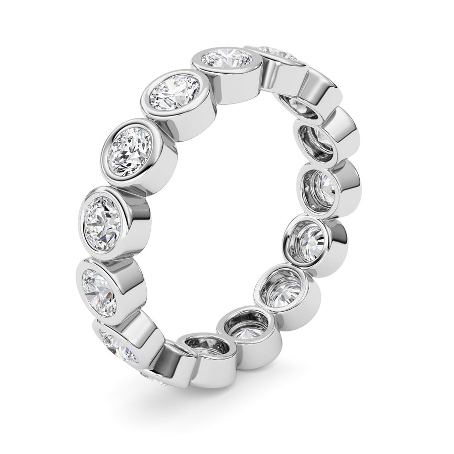 1.8CTW Round Shaped Lab Grown Diamond (F/VS) Eternity Band Ring in 14K Gold