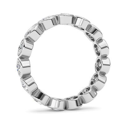 1.8CTW Round Shaped Lab Grown Diamond (F/VS) Eternity Band Ring in 14K Gold