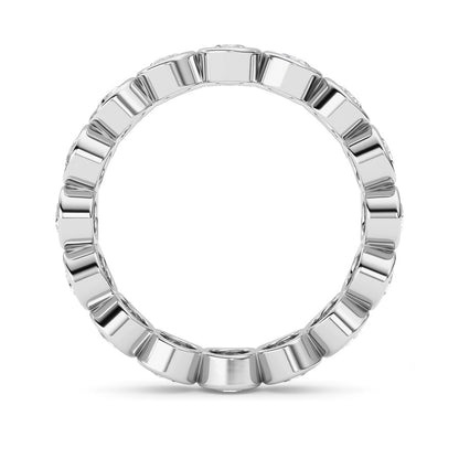 2CTW Round Shaped Lab Grown Diamond (F/VS) Eternity Band Ring in 14K Gold