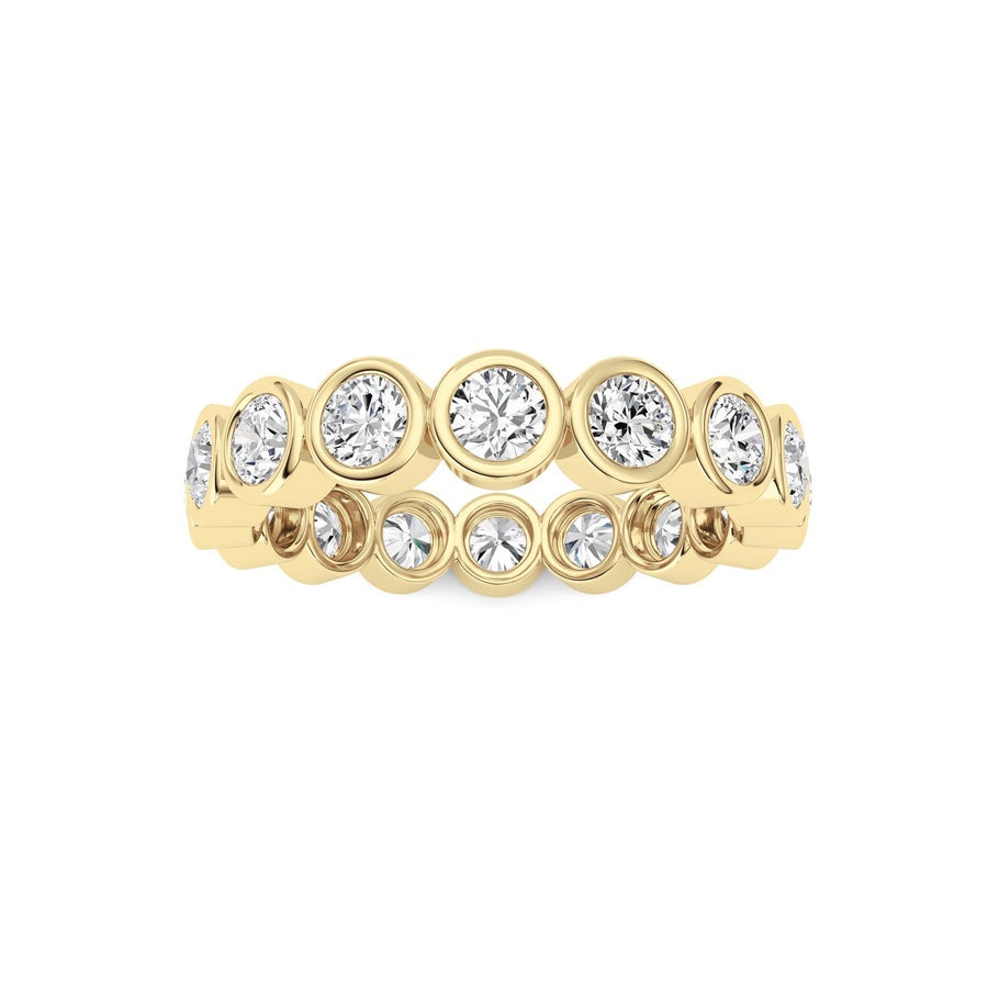2CTW Round Shaped Lab Grown Diamond (F/VS) Eternity Band Ring in 14K Gold