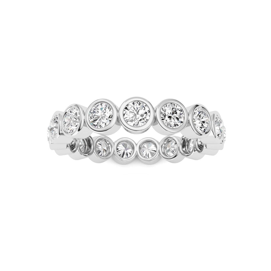 2.2CTW Round Shaped Lab Grown Diamond (F/VS) Eternity Band Ring in 14K Gold