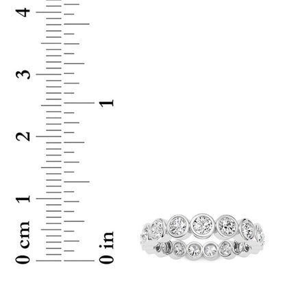 2.2CTW Round Shaped Lab Grown Diamond (F/VS) Eternity Band Ring in 14K Gold
