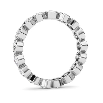 2.2CTW Round Shaped Lab Grown Diamond (F/VS) Eternity Band Ring in 14K Gold