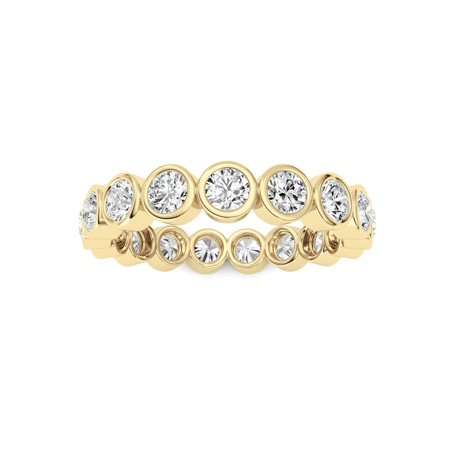 2.2CTW Round Shaped Lab Grown Diamond (F/VS) Eternity Band Ring in 14K Gold