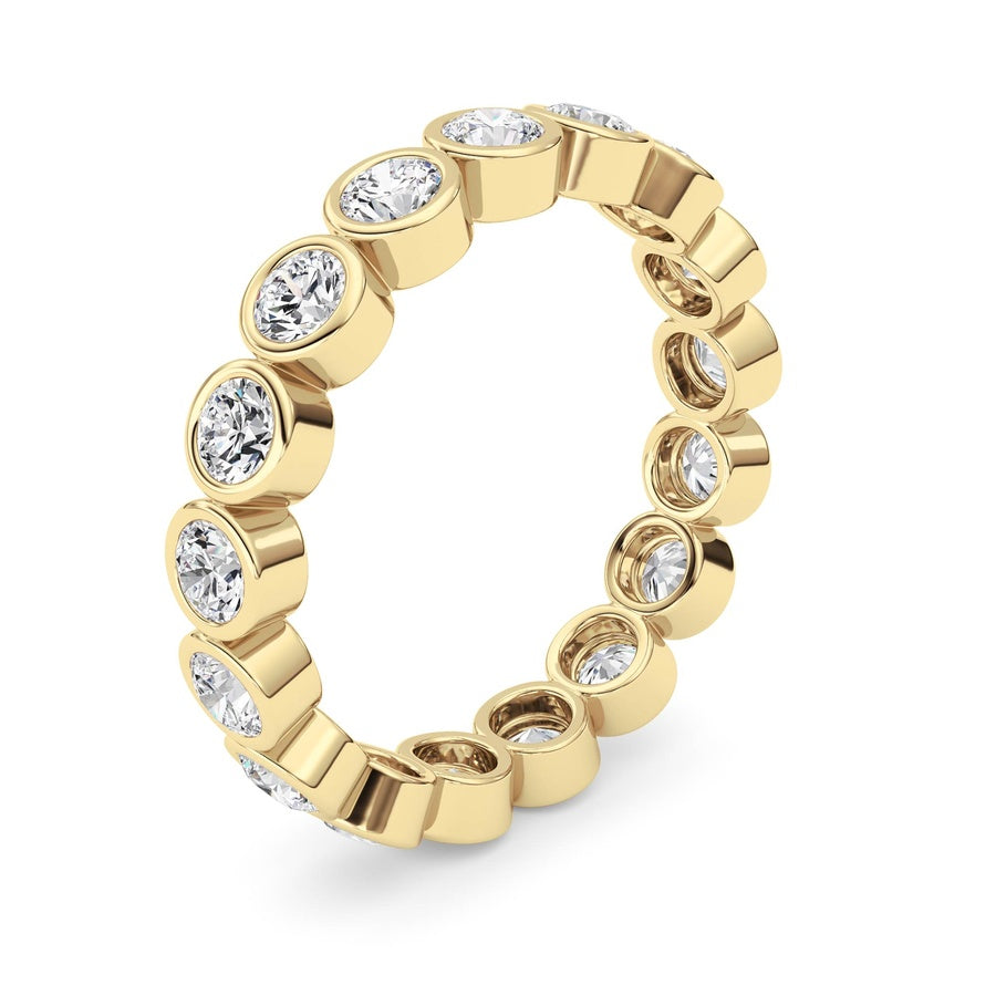 2.2CTW Round Shaped Lab Grown Diamond (F/VS) Eternity Band Ring in 14K Gold