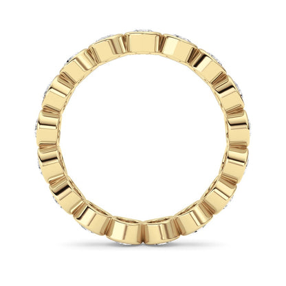 2.2CTW Round Shaped Lab Grown Diamond (F/VS) Eternity Band Ring in 14K Gold