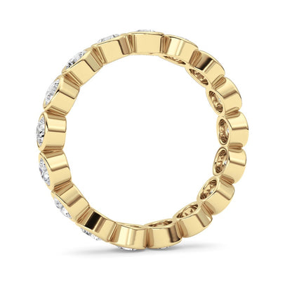 2.2CTW Round Shaped Lab Grown Diamond (F/VS) Eternity Band Ring in 14K Gold