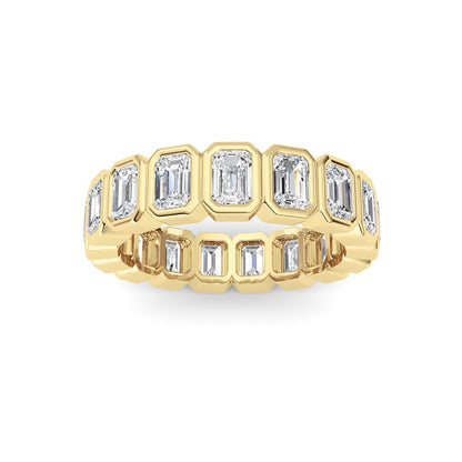 2.5CTW Emerald Shaped Lab Grown Diamond (F/VS) Eternity Band Ring in 14K Gold