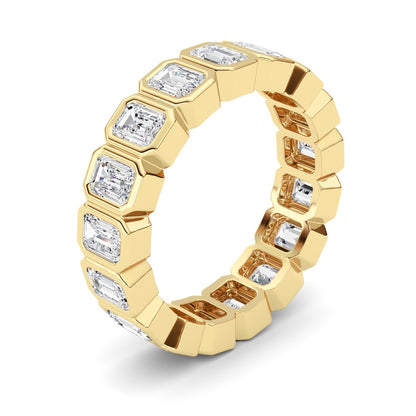 2.5CTW Emerald Shaped Lab Grown Diamond (F/VS) Eternity Band Ring in 14K Gold
