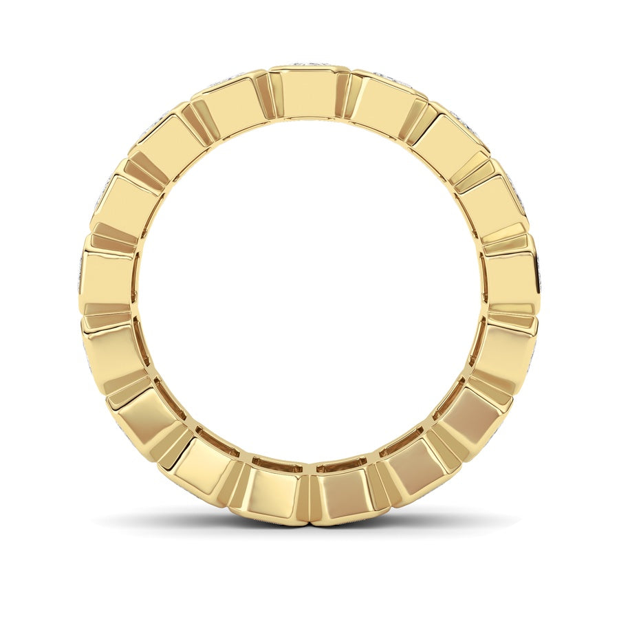 2.5CTW Emerald Shaped Lab Grown Diamond (F/VS) Eternity Band Ring in 14K Gold