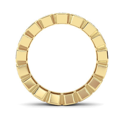 2.5CTW Emerald Shaped Lab Grown Diamond (F/VS) Eternity Band Ring in 14K Gold