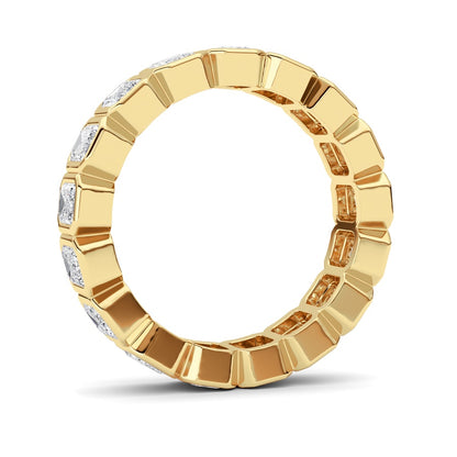 2.5CTW Emerald Shaped Lab Grown Diamond (F/VS) Eternity Band Ring in 14K Gold