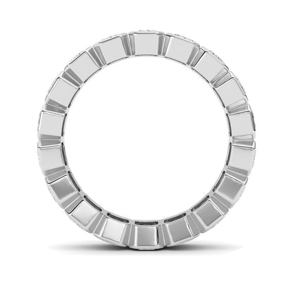 2.75CTW Emerald Shaped Lab Grown Diamond (F/VS) Eternity Band Ring in 14K Gold