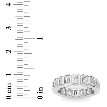 2.75CTW Emerald Shaped Lab Grown Diamond (F/VS) Eternity Band Ring in 14K Gold