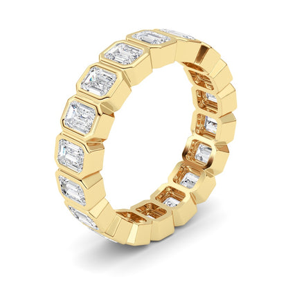 2.75CTW Emerald Shaped Lab Grown Diamond (F/VS) Eternity Band Ring in 14K Gold