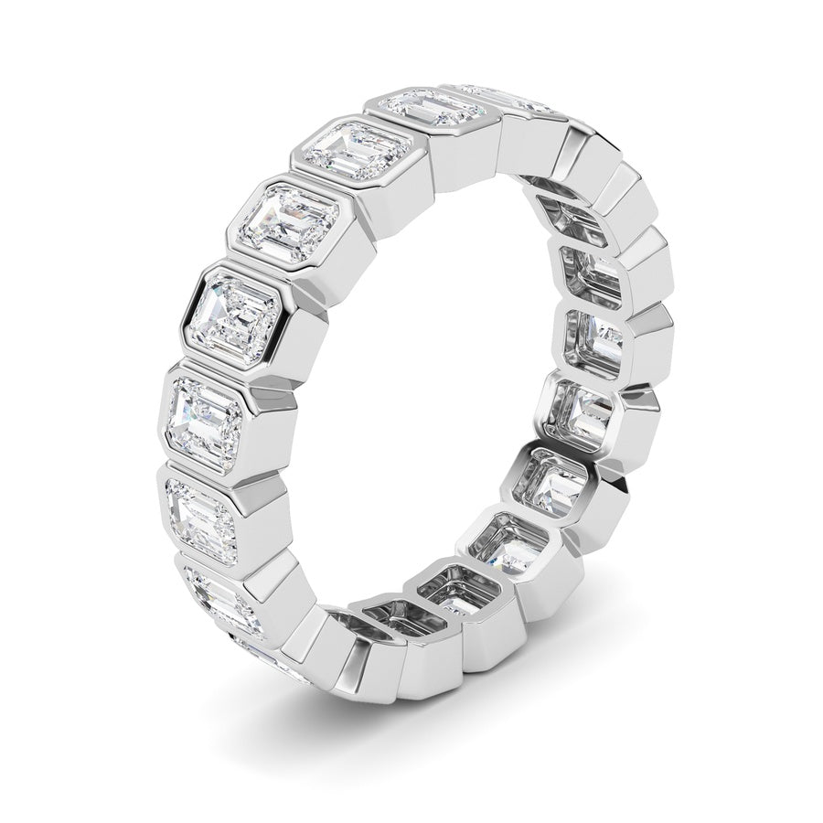 2.75CTW Emerald Shaped Lab Grown Diamond (F/VS) Eternity Band Ring in 14K Gold