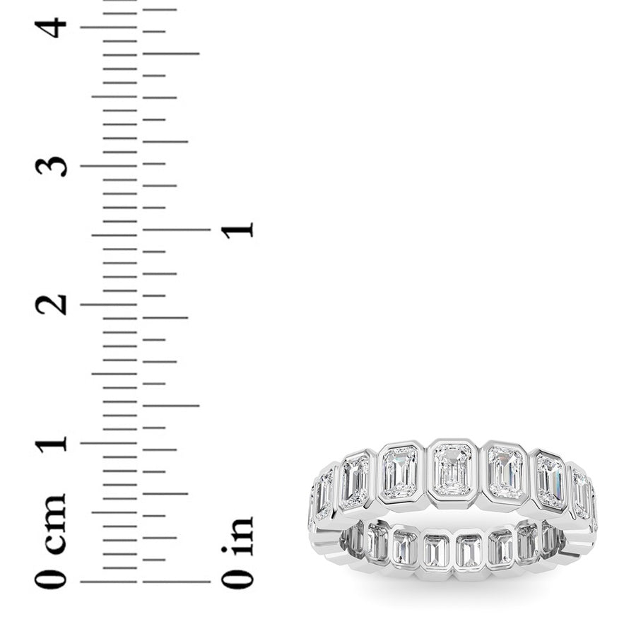2.75CTW Emerald Shaped Lab Grown Diamond (F/VS) Eternity Band Ring in 14K Gold