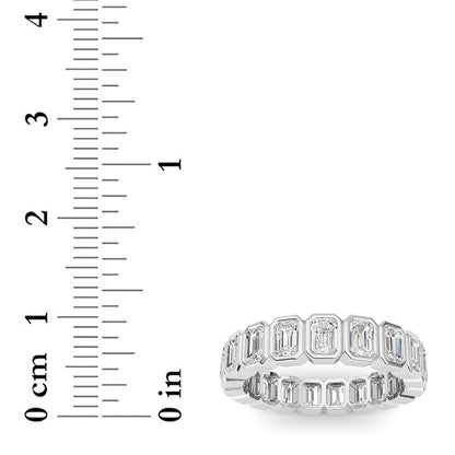 2.75CTW Emerald Shaped Lab Grown Diamond (F/VS) Eternity Band Ring in 14K Gold