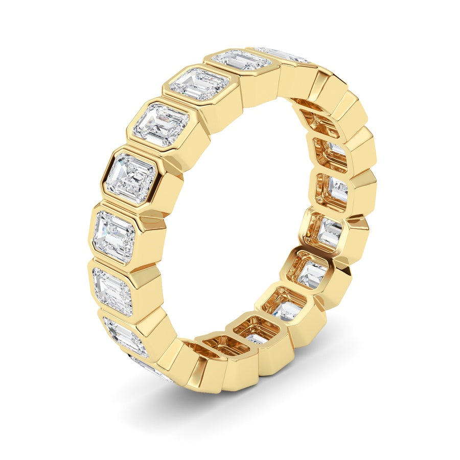 2.75CTW Emerald Shaped Lab Grown Diamond (F/VS) Eternity Band Ring in 14K Gold