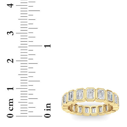 2.75CTW Emerald Shaped Lab Grown Diamond (F/VS) Eternity Band Ring in 14K Gold