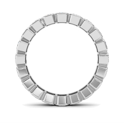 3.00CTW Emerald Shaped Lab Grown Diamond (F/VS) Eternity Band Ring in 14K Gold