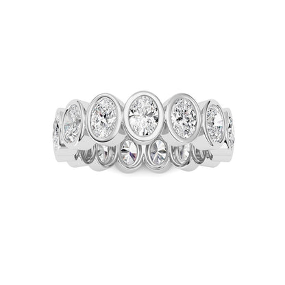 2.2CTW Oval Shaped Lab Grown Diamond (F/VS) Eternity Band Ring in 14K Gold