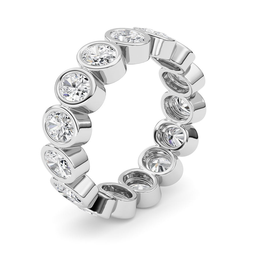 2.2CTW Oval Shaped Lab Grown Diamond (F/VS) Eternity Band Ring in 14K Gold