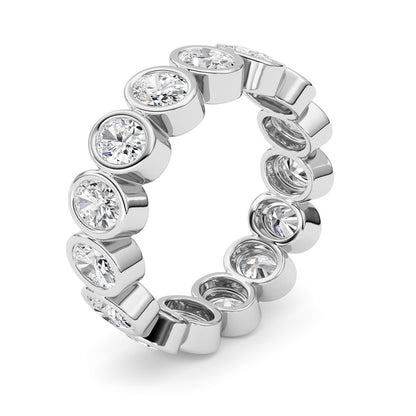 2.2CTW Oval Shaped Lab Grown Diamond (F/VS) Eternity Band Ring in 14K Gold